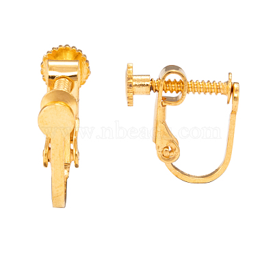 Brass Screw On Clip-on Earring Findings(KK-L164-02)-2