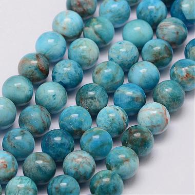 10mm DeepSkyBlue Round Apatite Beads