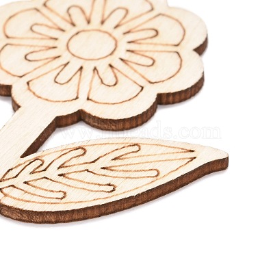 DIY Unfinished Wood Flowers Cutout(WOOD-P017-06)-4