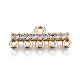 Brass Micro Pave Clear Cubic Zirconia Chandelier Component Links(X-KK-S359-163-RS)-1
