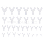 30Pcs 10 Styles Plastic Y-type Three-way Pagoda Joint Water Divider, Pump Gas Path, Clear, 19~73x13~57.5x4.5~21mm, Hole: 1.4~12mm, 3pcs/style(FIND-FH0016-87)