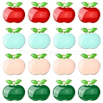 10Pcs Teachers' Day Brass Enamel Charms, Real 18K Gold Plated, Apple Charm, Mixed Color, 11x12x2mm, Hole: 1mm(KK-YW0002-48)