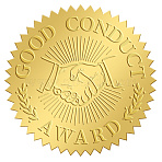 Self Adhesive Gold Foil Embossed Stickers, Medal Decoration Sticker, 50x50mm, 4pcs/sheet(DIY-WH0211-291)
