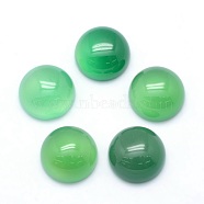 Natural Green Onyx Agate Cabochons, Half Round, 12x5~6mm(G-P393-R38-12mm)