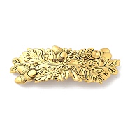 Alloy Retro Hair Barrettes, Oak Leaves Hair Clip, Hair Accessories for Women & Girls, Antique Golden, 90x29.5x14mm(AJEW-K048-02AG)