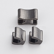 Clothing Accessories, Brass Zipper Repair Down Zipper Stopper and Plug, Gunmetal, 6x9x5mm, 5x6x5mm, 3pcs/set(KK-WH0033-87B)