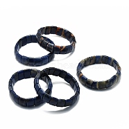 Natural Sodalite Rectangle Beaded Stretch Bracelet, Gemstone Jewelry for Women , Inner Diameter: 2-1/8~2-1/4 inch(5.5~5.7cm)(BJEW-E379-01A)