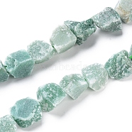 Natural Green Aventurine Beads Strands, Rough Raw Stone, Nuggets, 11~25x11~20mm, Hole: 1.2mm, about 12~15pcs/strand, 7.48 inch~7.87 inch(19~20cm)(G-I283-E01)