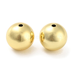 Rack Plating Eco-Friendly Brass Beads, Cadmium Free & Lead Free, Round, Real 18K Gold Plated, 20mm, Hole: 2mm(KK-M255-07C-G)
