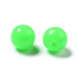 Fluorescent Acrylic Beads, Round, Lime, 8mm, Hole: 1.5mm(X-MACR-R517-8mm-07)