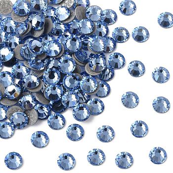 Preciosa&reg Crystal Hotfix Flatback Stones, Czech Crystal, Round(438 11 612 Chaton Rose VIVA 12 &reg), 30020 Light Sapphire, SS12(3.3~3.5mm)