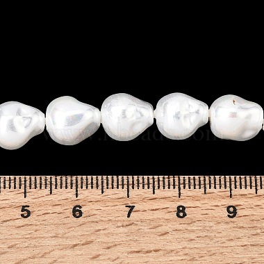 Electroplated Glass Shell Pearl Beads Strands(BSHE-B009-D01-01)-4