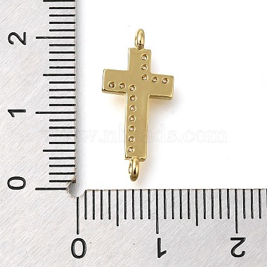 Brass Pave Clear Cubic Zirconia Connector Charms(KK-M101-02G-G01)-3