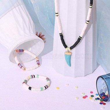 Stretch Bracelets and Pendant Necklace Jewelry Sets(SJEW-SZ0001-002)-2