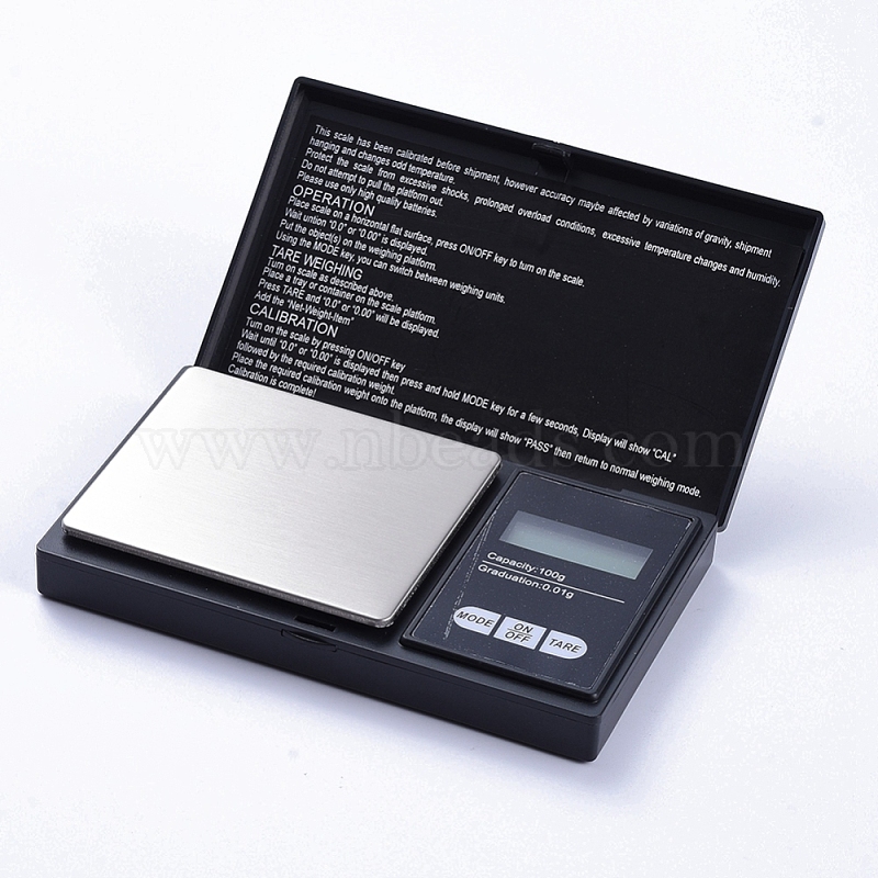 Weigh Gram Scale Digital Pocket Scale, 100g/0.01g, Digital Grams Scale,  Food Scale, Jewelry Scale, without Battery, Black, 128.5x77x19.5mm