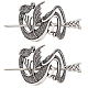 pince à cheveux en alliage viking avec bâtons à cheveux(OHAR-WH0001-04B)-1