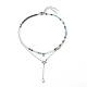 2Pcs 2 Style 304 Stainless Steel Shell & Star Charms Lariat Necklaces Set with Natural Pearl(NJEW-JN03978)-1