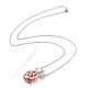 Glass Perfume Vial with Crown Pendant Necklace(NJEW-H218-01E)-3