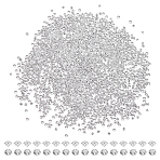 Cubic Zirconia Cabochons, Grade A, Faceted, Diamond, Clear, 1.2mm, about 2000pcs/set(ZIRC-HY0001-20B)