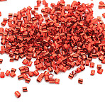 Detachable Plastic Beads, for Bracelet Necklace, Clothes Accessories, Column, Red, 3mm(KY-WH0036-103B)