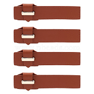 PU Imitation Leather Sew on Toggle Buckles, Tab Closures, Cloak Clasp Fasteners, with Alloy Finding, Saddle Brown, 142x38x9mm(DIY-WH0292-53A)