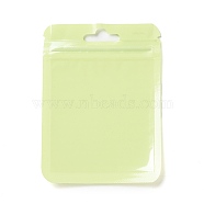 Rectangle Plastic Zip Lock Gift Bags, with Transparence Windows Resealable Bags, Yellow Green, 11x8x0.15cm, Unilateral Thickness: 2.5 Mil(0.065mm)(OPP-B006-02B-02)