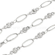 Non-Tarnish 304 Stainless Steel Link Chain, Soldered, Stainless Steel Color, Round: 8x3.8x1.5mm(CHS-H028-07A-P)