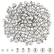 Unicraftale 304 Stainless Steel Beads, Mixed Shapes, Stainless Steel Color, 150pcs/box(STAS-UN0005-83P)