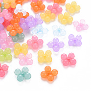 Transparent Acrylic Beads, Dyed, Ten Shape, Mixed Color, 13x13x5mm, Hole: 1.5mm(X-MACR-S373-02E)