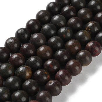 Natural Polychrome Jasper/Picasso Stone/Picasso Jasper Beads Strands, Grade AB, Round, 6.5mm, Hole: 0.8mm, about 59pcs/strand, 15.20 inch(38.6cm)