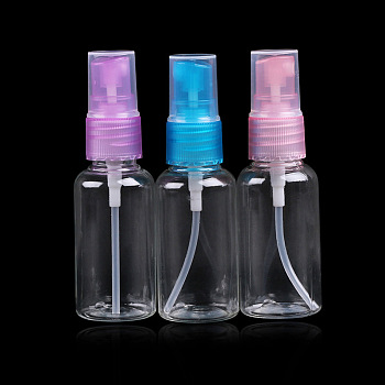 30ml PP Plastic Pressing Spray Bottle, Makeup Tools, Random Single Color or Random Mixed Color, 3x9.5~10cm, 30ml/bottle