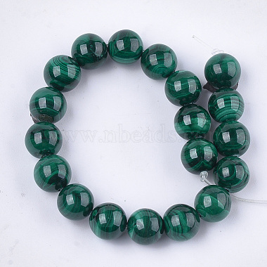 Natural Malachite Beads Strands(G-S333-10mm-028)-2