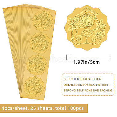 Self Adhesive Gold Foil Embossed Stickers(DIY-WH0211-160)-2