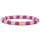 Polymer Clay Heishi Surfer Stretch Bracelet with 304 Stainless Steel Beaded(BJEW-SW00111-05)-1