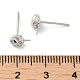 Rhodium Plated 925 Sterling Silver Ear Stud Findings(STER-P056-07P)-3