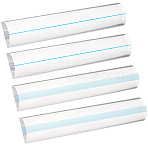 4Pcs 2 Styles Acrylic Magnifying Glass Ruler for Reading, Light Blue, 155x30x15mm, 2pcs/style (OFST-FG0001-02A)