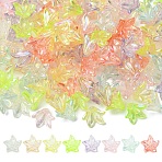 200Pcs 8 Colors Transparent Acrylic Bead Caps, Lily Flower, Mixed Color, 16x12mm, Hole: 1.2mm, 25pcs/color(TACR-YW0002-21)