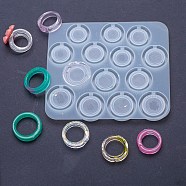DIY Spinning Fidget Ring Silicone Molds, Resin Casting Molds, for UV Resin & Epoxy Resin Jewelry Making, White, 123x108x7mm(DIY-P059-09)