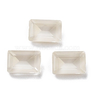 K9 Glass Rhinestone Cabochons, Point Back & Back Plated, Faceted, Rectangle, Crystal, 6x4x2.5mm(RGLA-M020-G04-002DE)