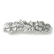 Butterfly Alloy Hair Barrettes, for Woman Girls, Antique Silver, 88x23.5x12mm(OHAR-C010-03AS)