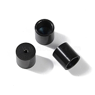 304 Stainless Steel Beads, Column, Black, 8x8mm, Hole: 1.2mm(STAS-C108-07B-EB)