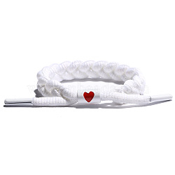 Adjustable Polyester Cord Braided Bracelets, with Alloy Findings, White, 6-3/4 inch(17cm)(BJEW-P240-M07)