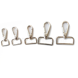 Zinc Alloy Swivel Lobster Claw Clasps, Swivel Snap Hook Clasps, Bag Clasps Findings, Platinum, 48mm(WG50884-01)