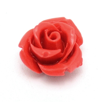 Cinnabar Carved Rose Beads, DIY Earring, Bracelet Jewelry Accessories, Red, 9.5~10.5x8.5mm, Hole: 1.2mm