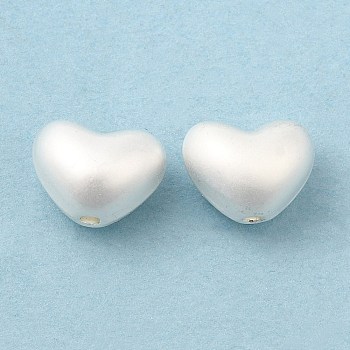 Alloy Beads, Cadmium Free & Nickel Free & Lead Free, Heart, Matte Silver Color, 6x8x6mm, Hole: 1mm
