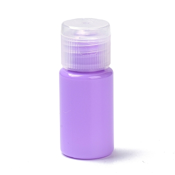 PET Bottles, Refillable Bottle, Travel Size Bottles with Flip Cap, for Skin Care Refillable Bottle, Column, Purple, 2.3x5.6cm, Hole: 13mm, Capacity: 10ml(0.34fl. oz)