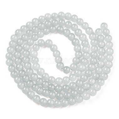 Chapelets de perles rondes en verre imitation jade peint(X-DGLA-Q021-6mm-43)-2