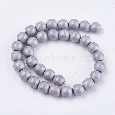 Electroplate Non-magnetic Synthetic Hematite Beads Strands(G-M007-25A)-2