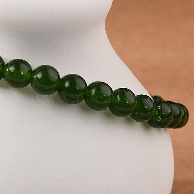 bracelets stretch de perles de jade taiwan naturelles(BJEW-K212-A-019)-2