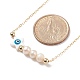Natural Pearl & Shell Star with Evil Eye Beaded Pendant Necklaces(NJEW-JN03898-02)-7
